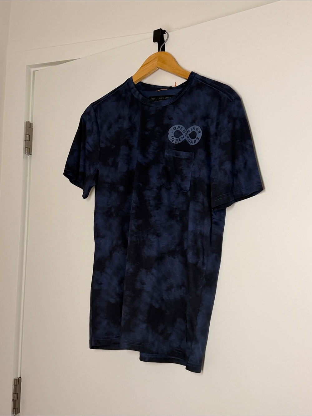 Roark Men's Dark Blue Tie-Dye Pocket Tee with Chest Graphic